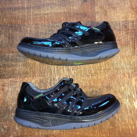 Sano by Mephisto Escape Black Patent Lace Up Sneaker Walking Shoe Womens 7.5 - Picture 8 of 12